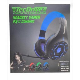 Fone de Ouvido Headset Gamer Px-11 com Microfone Azul - 2