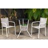 Conjunto 1 mesa e 2 cadeiras varanda externa 100% Aluminio cjmb4013152ow - 1