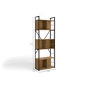 Ver imagem 3 de Estante Livreiro Solteiro Industrial Alta Li014 C/ 6 Nichos 72x202cm Canela/branco - Kappesberg