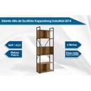 Ver imagem 2 de Estante Livreiro Solteiro Industrial Alta Li014 C/ 6 Nichos 72x202cm Canela/branco - Kappesberg