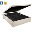 Ver imagem 2 de Cama Box Baú Casal Bege Padrão 138x188x34x20interno