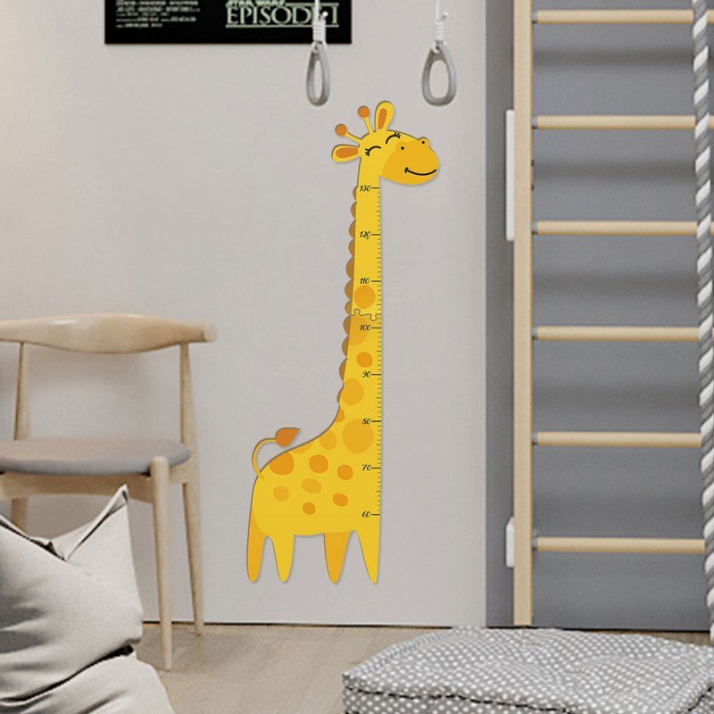 Régua de Crescimento Infantil Girafa Bebê Animais Quarto - 3
