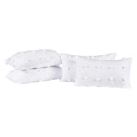 Kit 04 Almofadas Cheias Poppy 60cm X 30cm Bia Enxovais Almofadas Poppy Branco