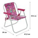 Ver imagem 3 de Cadeira De Praia Infantil Barbie Alumínio Rosa