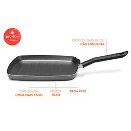 Grill Garlic 24 Cm Antiaderente Cinza Brinox 7000/373 - 3