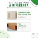 Ver imagem 6 de Guarda Roupa Solteiro Canadá 4 Portas 100% MDF Linhamobília ACP Móveis Cinamomo/Off White