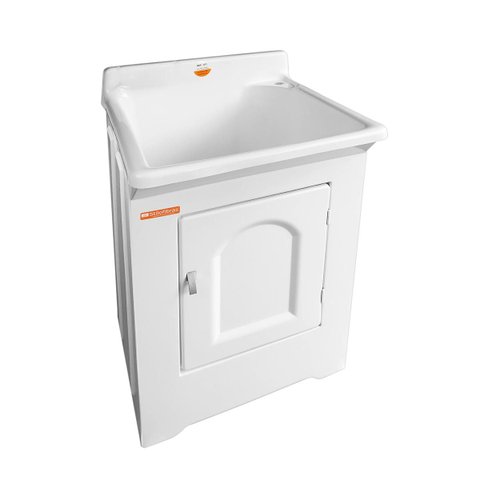 Gabinete Tanque de Lavanderia 40 Litros Espaço Torneira Branco 011
