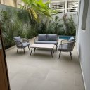 Ver imagem 1 de Conjunto de Àrea Externa Capri com 1 Sofá, 2 Poltronas 1 Mesa - Cinza