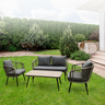 Conjunto de Àrea Externa Capri com 1 Sofá, 2 Poltronas 1 Mesa - Cinza - 13