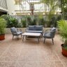 Conjunto de Àrea Externa Capri com 1 Sofá, 2 Poltronas 1 Mesa - Cinza - 6