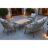 Conjunto de Àrea Externa Capri com 1 Sofá, 2 Poltronas 1 Mesa - Cinza - 16
