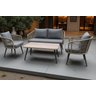 Conjunto de Àrea Externa Capri com 1 Sofá, 2 Poltronas 1 Mesa - Cinza - 11