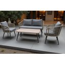 Ver imagem 2 de Conjunto de Àrea Externa Capri com 1 Sofá, 2 Poltronas 1 Mesa - Cinza