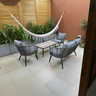 Conjunto de Àrea Externa Capri com 1 Sofá, 2 Poltronas 1 Mesa - Cinza - 4