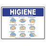 Placa Os 9 Passos da Higienização Das Mãos 20x30cm Tacolado 03 Unidades - 1