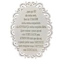 Ver imagem 1 de Placa Decorativa Oração Coragem Com Arabesco 25x19 MDF 3mm Branco - D'Rossi DRossi