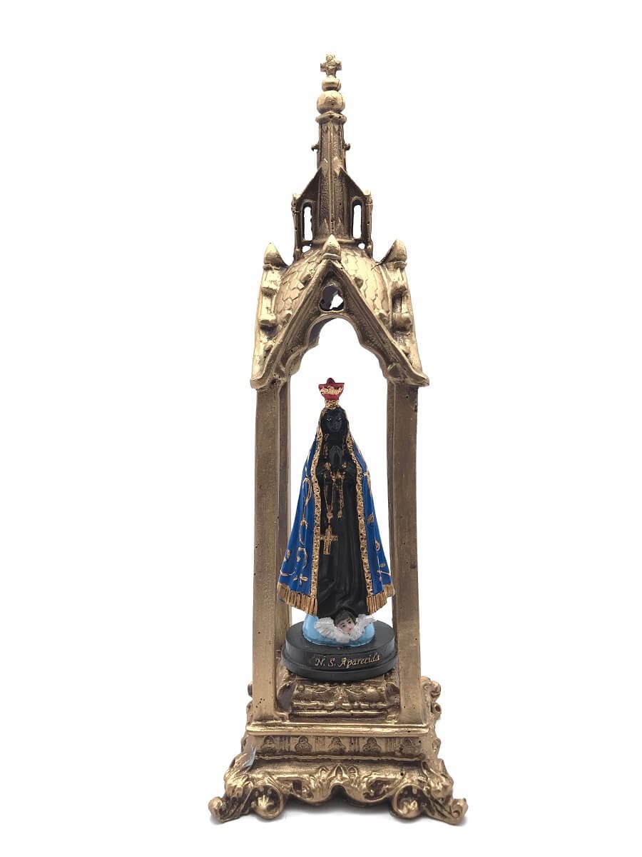 Capela com Imagem de Nossa Senhora Aparecida Resina