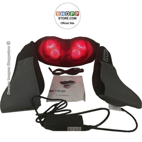Colete Massageador King Original Mod 2021 Shiatsu C/Sistema Rotativo 360° Fisiomed By Shoppstore® Bi - 9