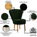 Ver imagem 3 de Jogo de Cadeira para Sala de Jantar Estofada Confortáveis com Pés de Madeira Moblan Decor