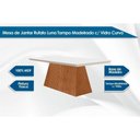 Ver imagem 2 de Sala de Jantar Completa Luna Tampo Madeirado Canto Curvo 180x90cm e 6 Cadeiras Grécia Imbuia-suede