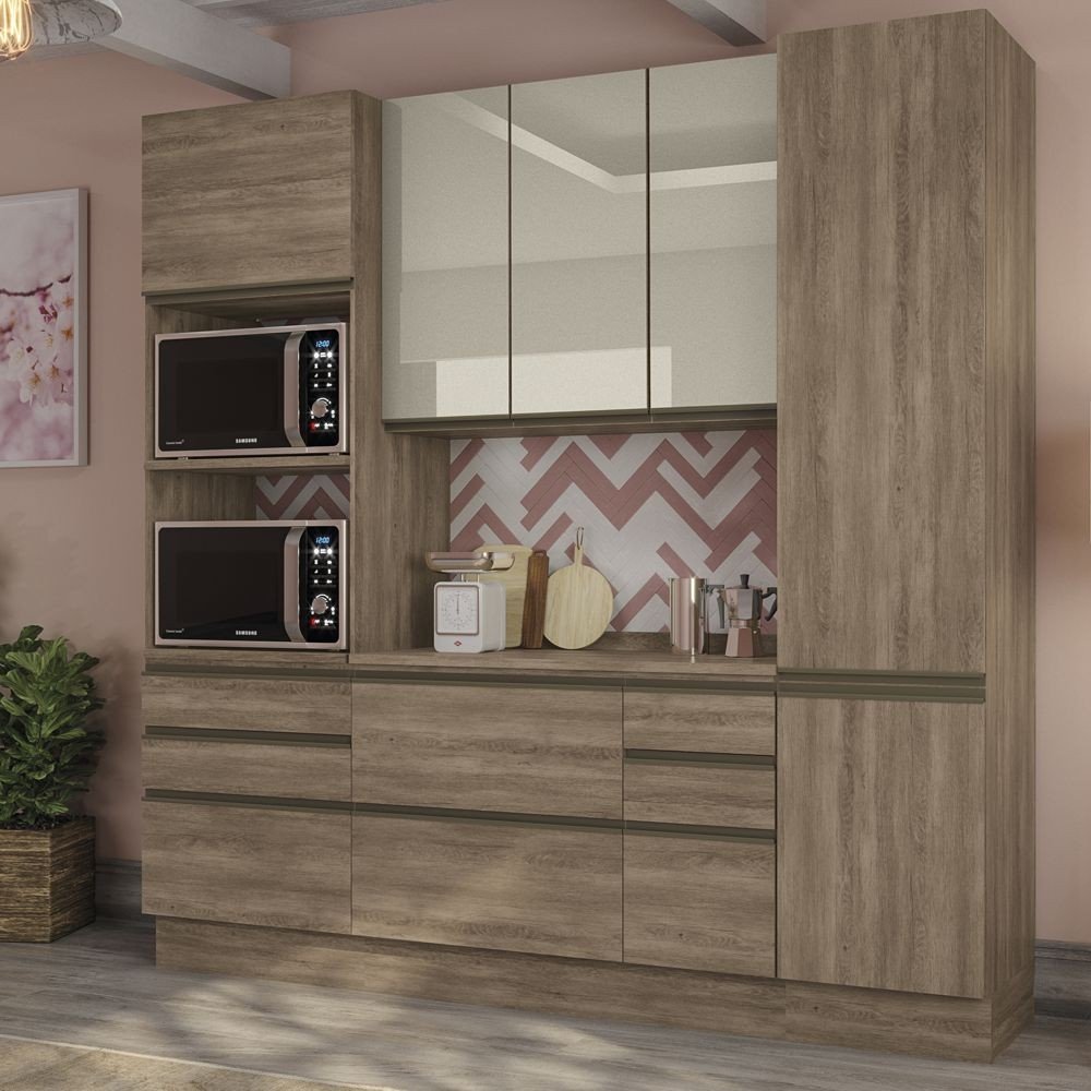 Cozinha Completa Planejada 2,40mt 05 Peças Linha Maxxi Cb342 Kappesberg- Nogal Menor preço em Cozinha Completa Planejada 2,40mt 05 Peças Linha Maxxi Cb342 Kappesberg- Nogal
