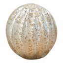 Ver imagem 1 de Esfera Murano Branca com Dourado - Tamanho G (12 X 12 Cm)
