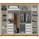 Ver imagem 4 de Guarda Roupa Casal Cumaru 6 Portas 2 Portas Reflecta com LED e Pés Yescasa