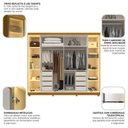 Ver imagem 6 de Guarda Roupa Casal Cumaru 6 Portas 2 Portas Reflecta com LED e Pés Yescasa
