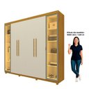 Ver imagem 5 de Guarda Roupa Casal Cumaru 6 Portas 2 Portas Reflecta com LED e Pés Yescasa