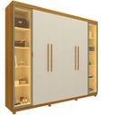 Ver imagem 2 de Guarda Roupa Casal Cumaru 6 Portas 2 Portas Reflecta com LED e Pés Yescasa