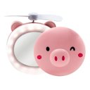 Ver imagem 1 de Mini Ventilador Portátil com Espelho Led Premium