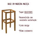 Ver imagem 3 de Banqueta Alta Bar Balcão Luxo Onix Resistente Banco Área Gourmet Sacada Pés Madeira Maciça Cor Bege