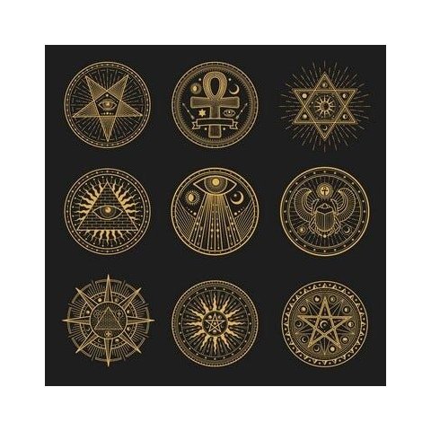 Toalha Esoterica Tarot 9 Mandalas Egipcia Simbologia Sagrada