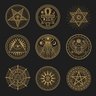 TOALHA ESOTERICA TAROT 9 MANDALAS EGIPCIA SIMBOLOGIA SAGRADA - 1