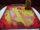 Ver imagem 3 de Toalha Esoterica Mulher Xamã Pintura Rupestre Caça e Cura
