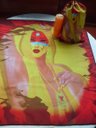 Ver imagem 4 de Toalha Esoterica Mulher Xamã Pintura Rupestre Caça e Cura