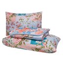 Ver imagem 1 de Kit Colcha Cobre Leito Casal 3 Peças Matelado Dupla Face Patchwork Azul
