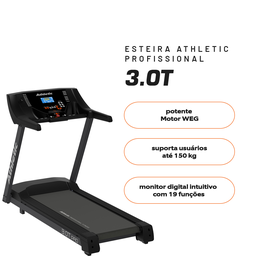Esteira Profissional Athletic Amazon 3.0t 25km/h Suporta 150kg 18 Programas para Academias/condomíni - 4