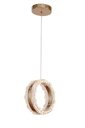 Ver imagem 1 de Pendente Aro Dourado Cristal 20cm Led 18w 3000k Bivolt 14585-pl