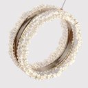 Ver imagem 2 de Pendente Aro Dourado Cristal 20cm Led 18w 3000k Bivolt 14585-pl