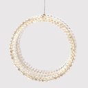 Ver imagem 3 de Pendente Aro Dourado Cristal 20cm Led 18w 3000k Bivolt 14585-pl