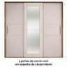 Guarda-Roupa Personal Organizer Casal 2,50M MDF 8 Gavetas 1 Espelho Cool Home - 4