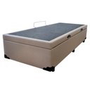 Ver imagem 4 de Cama Box Baú Solteirão Bege Sintético com Estrutura Reforçada 96x203x40 Empório Mathias