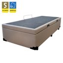 Ver imagem 2 de Cama Box Baú Solteirão Bege Sintético com Estrutura Reforçada 96x203x40 Empório Mathias