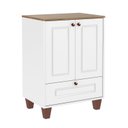 Ver imagem 2 de Gabinete para Banheiro 60cm Córdoba Yescasa Branco/Carvalho