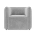 Ver imagem 3 de Poltrona Sala de Estar Decorativa Kit 2 Laguna Veludo Cinza K01 - D'Rossi