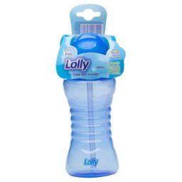 Copo Clean Com Canudo 300Ml Lolly Cod:7199 00 Azul Menino - 1