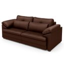 Ver imagem 1 de Sofá Retrátil 2 Lugares para Sala 215cm Dijon Couro Caramelo S07 - Mpozenato