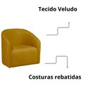 Ver imagem 6 de Kit 2 Poltrona Decorativa Recepção Sala de Estar Lara Veludo Cor:mostarda