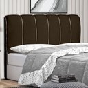 Ver imagem 1 de Cabeceira Cama Box King Berlim 195 Cm Sintético Marrom - MV Estofados Shop